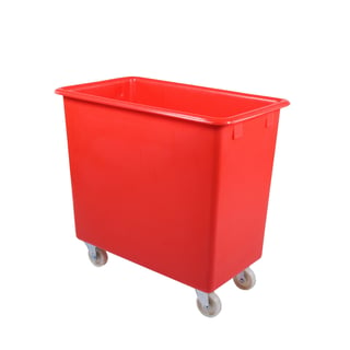Mobile container truck, 785x825x480 mm, 200 L, red