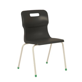 4 leg plastic school chair, H 430 mm, black