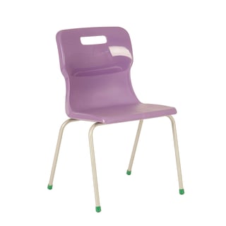 4 leg plastic school chair, H 460 mm, purple
