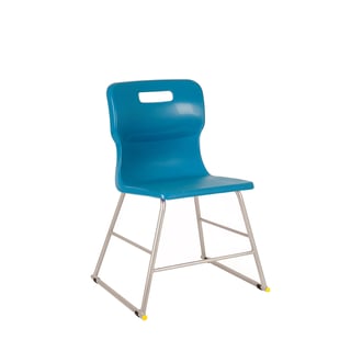 High classroom chair, H 445 mm, blue