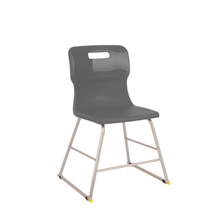 High classroom chair, H 445 mm, charcoal