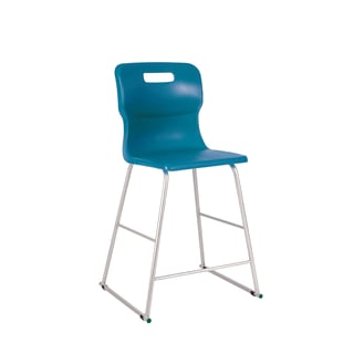 High classroom chair, H 610 mm, blue