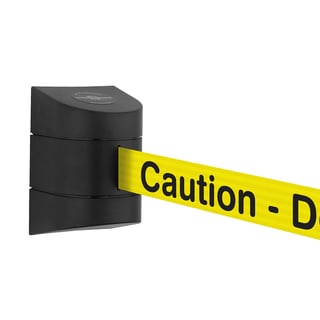 Tensabarrier® large printed belt barrier, Caution - Do Not Enter, 7.7 m