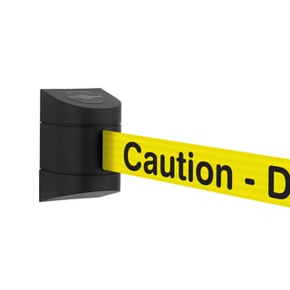 Tensabarrier® medium printed belt barrier, Caution - Do Not Enter, 4.6 m