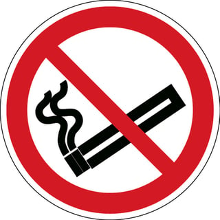 Bord Verboden te roken, aluminium, Ø 200 mm
