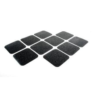 Grip-foot anti-slip tiles, 10-pack, 140x140 mm, black