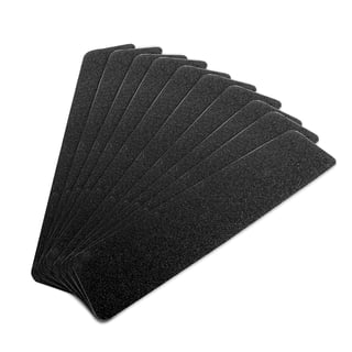Grip-foot anti-slip tiles, 10-pack, 152x610 mm, black