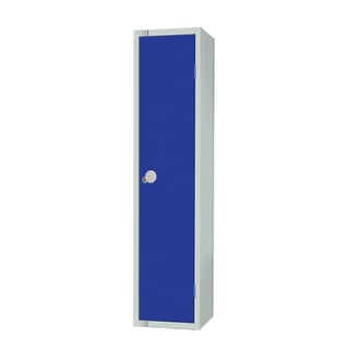 Primary school locker, 1 door, 1370x300x300 mm, dark blue