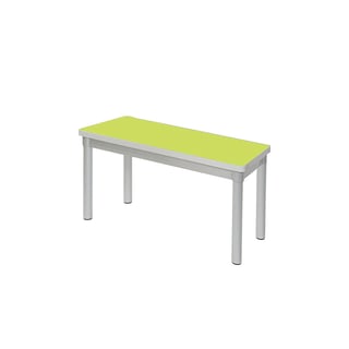 School dining bench ENVIRO, 1000x330x430 mm, lime, silver