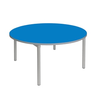 Early years round table ENVIRO, Ø 1200x590 mm, blue, silver