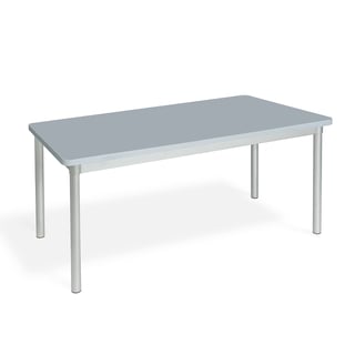 Classroom table ENVIRO, 1400x750x640 mm, dark grey, silver