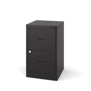 Bisley Soho A4 filing cabinet, 2 drawer, black