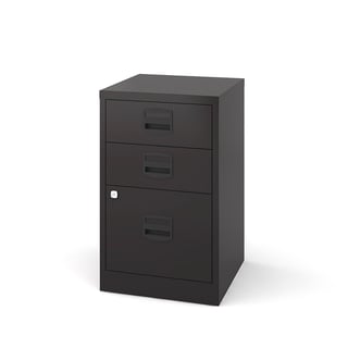 Bisley Soho A4 filing cabinet, 3 drawer, black