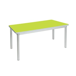 Early years table ENVIRO, 1200x600x590 mm, lime, silver