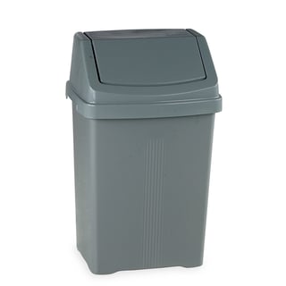 Plastic swing bin, 665x420x335 mm, 50 L, grey