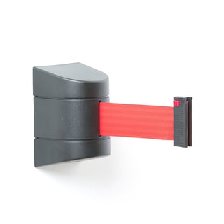 Absperrsystem für Wandmontage, 4600 mm, schwarz/rot