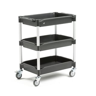 Service trolley MOVE with 3 trays, 790x480x940 mm