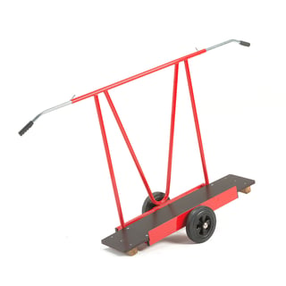 Prepravný vozík na doskový materiál, 2117x1121x540 mm, červený