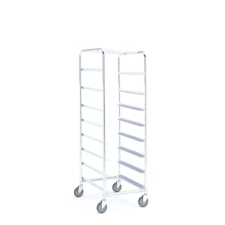 Tray trolley TRAM, for 8 trays (not included), 1880x460x590 mm