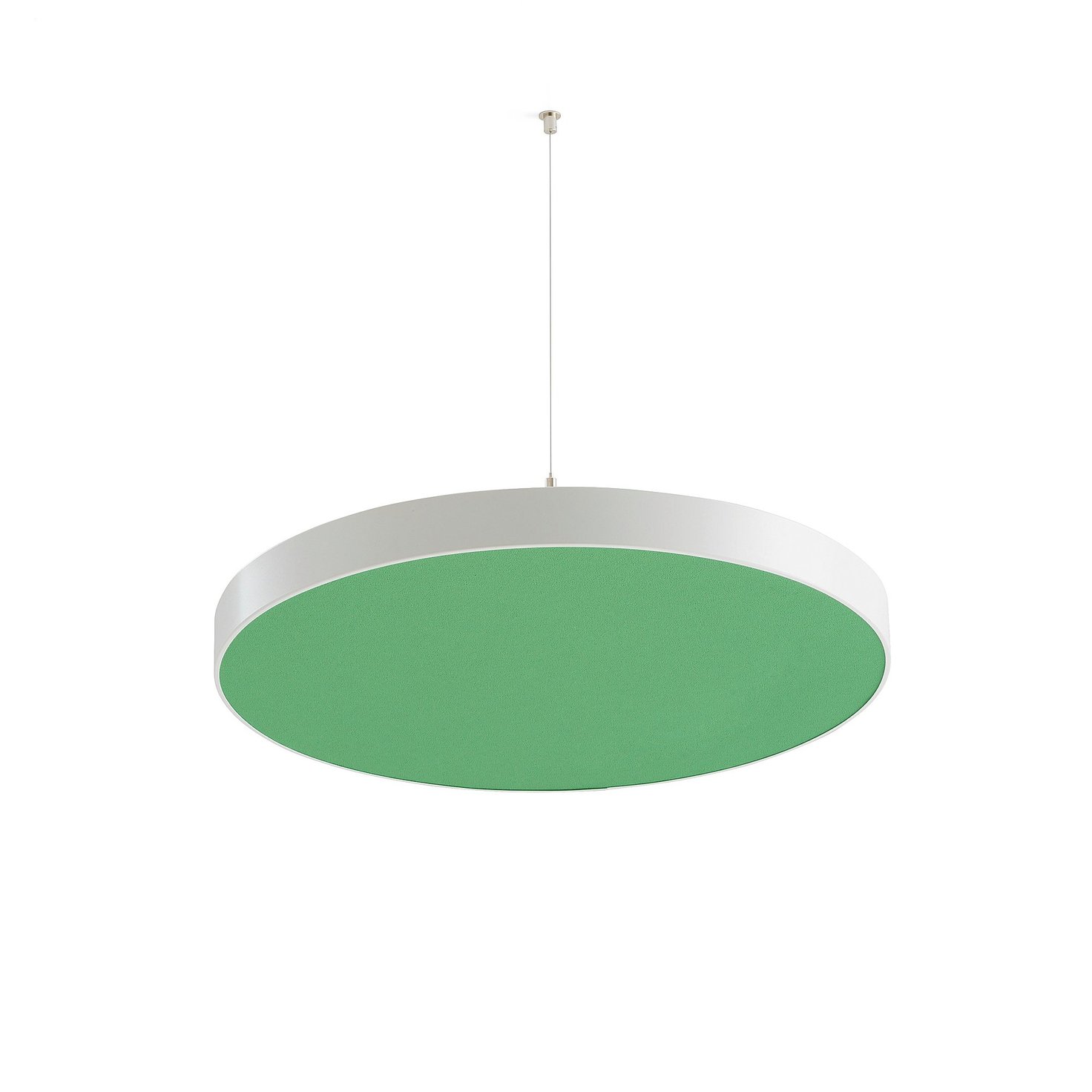 Acoustic ceiling panel GRACE, Ø 580 mm, max. 4 m suspension, green AJ