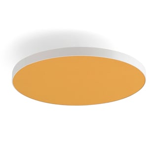 Acoustic ceiling panel GRACE, Ø 780 mm, 100 mm suspension, mustard yellow