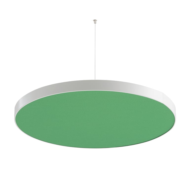 Acoustic ceiling panel GRACE, Ø 780 mm, max. 4 m suspension, green AJ