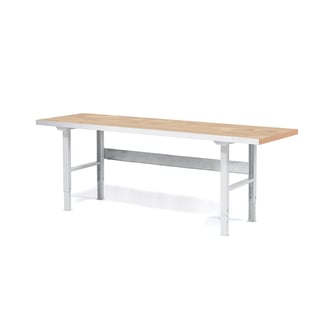 Dílenský stůl SOLID 750, 2500x800 mm, dubový povrch