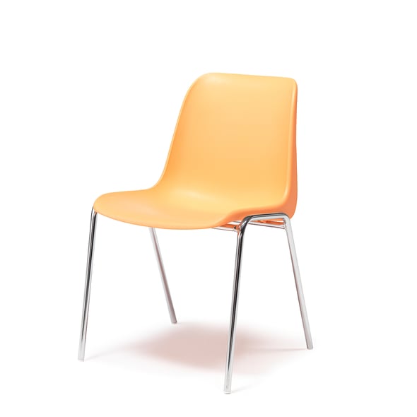 Plastic stacking chair SIERRA, orange | AJ Products