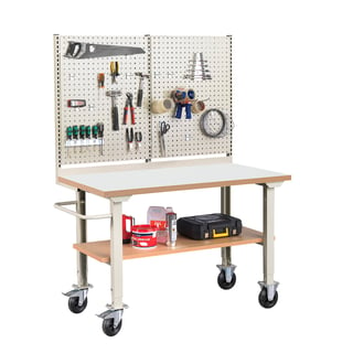 Complete mobile workbench SOLID, 1500x800 mm, laminate