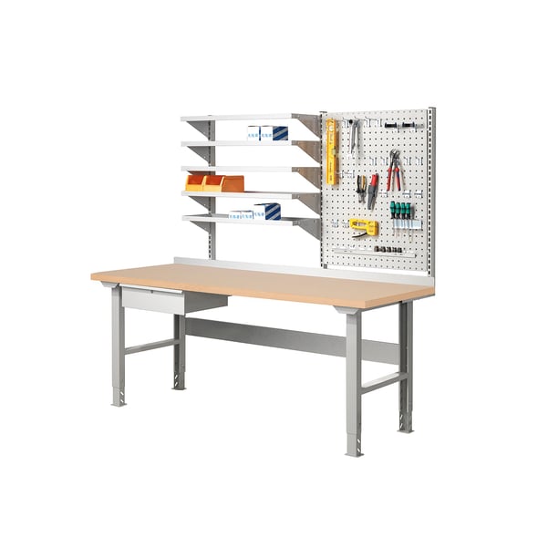 Complete workbench ROBUST package deal, 300 kg, 2000x800 mm, hardboard