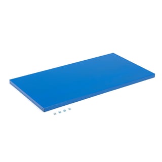 Extra plank voor gereedschapskast SUPPLY, d 635 mm, 100 kg, 1105 x 575 mm, blauw