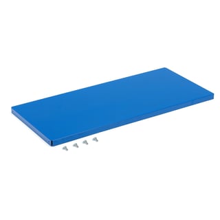 Extra plank voor gereedschapskast SUPPLY, d 500 mm, 70 kg, 975 x 440 mm, blauw