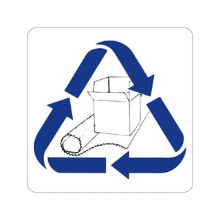 Aufkleber für Abfalltrennung - Karton