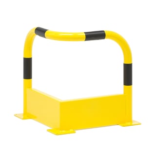 Pipe protector, corner, 550x550 mm, yellow-black