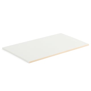 Shelf THEO, 1000x450/470 mm, birch edging, white