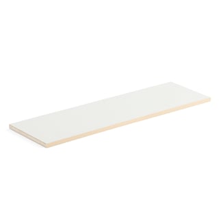 Extra shelf THEO, 800x300/320 mm, birch edging, white