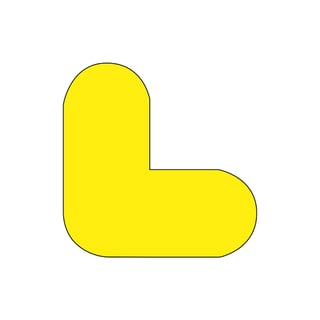 Floor signal, L shape, 10-pack, yellow