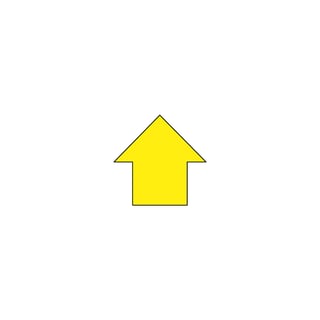 Floor signal, arrow, 100-pack, yellow