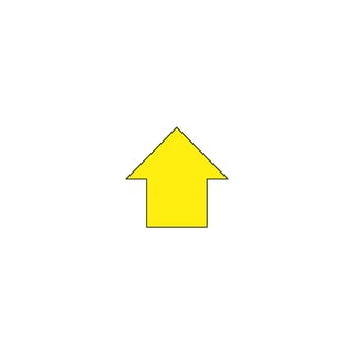 Floor signal, arrow, 100-pack, yellow