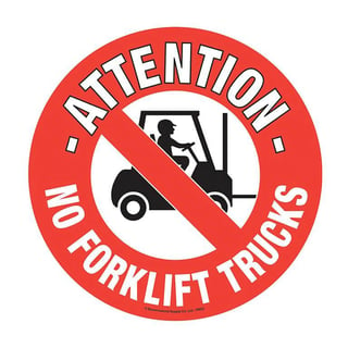 Graphic floor sign, No forklift trucks