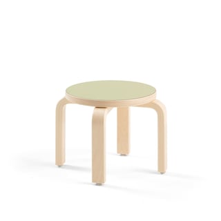Children's stool DANTE, green laminate, H 260 mm