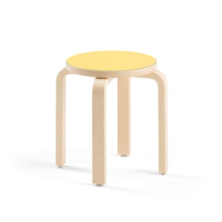 Children's stool DANTE, yellow laminate, H 350 mm