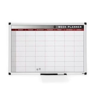 Magnetic planning board MABEL, week planner, 900x600 mm