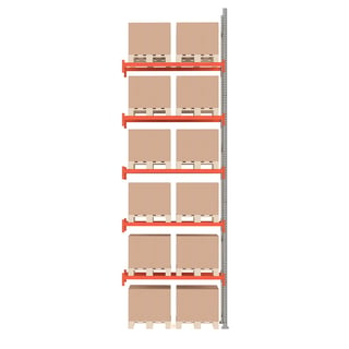 Pallet racking ULTIMATE, add-on, 6000x1850x1100 mm, 12 x 500 kg pallets