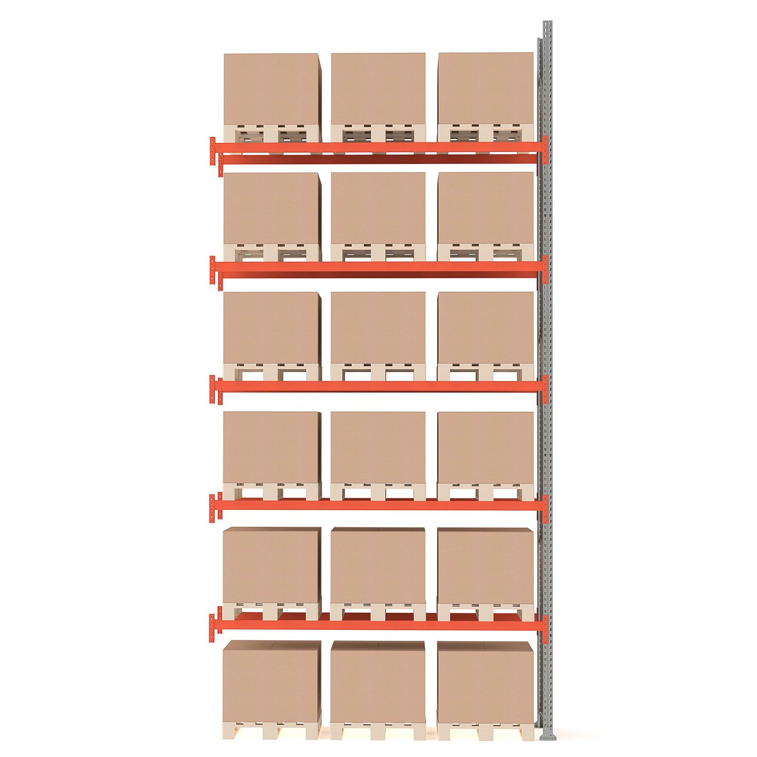 Pallet racking ULTIMATE, add-on, 6000x2750x1100 mm, 18 x 500 kg pallets ...