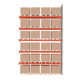Pallet racking ULTIMATE, add-on, 6000x3600x1100 mm, 24 x 500 kg pallets