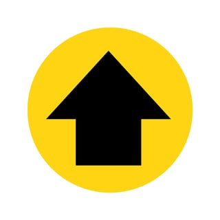 Graphic floor sign, Arrow