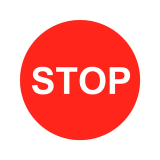 Graphic floor sign, Stop