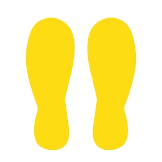 Feet floor signals, 10-pack, yellow