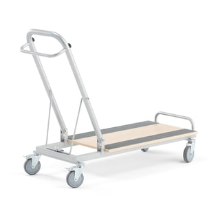Trolley for multi-purpose folding table, 10 table capacity